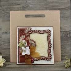 Delicate Wooden Invitation Card With Butterfly Bow Wedding Invitation Card with Hand Bag